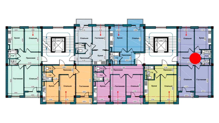 3-xonali xonadon 78.6 m²  7/7 qavat