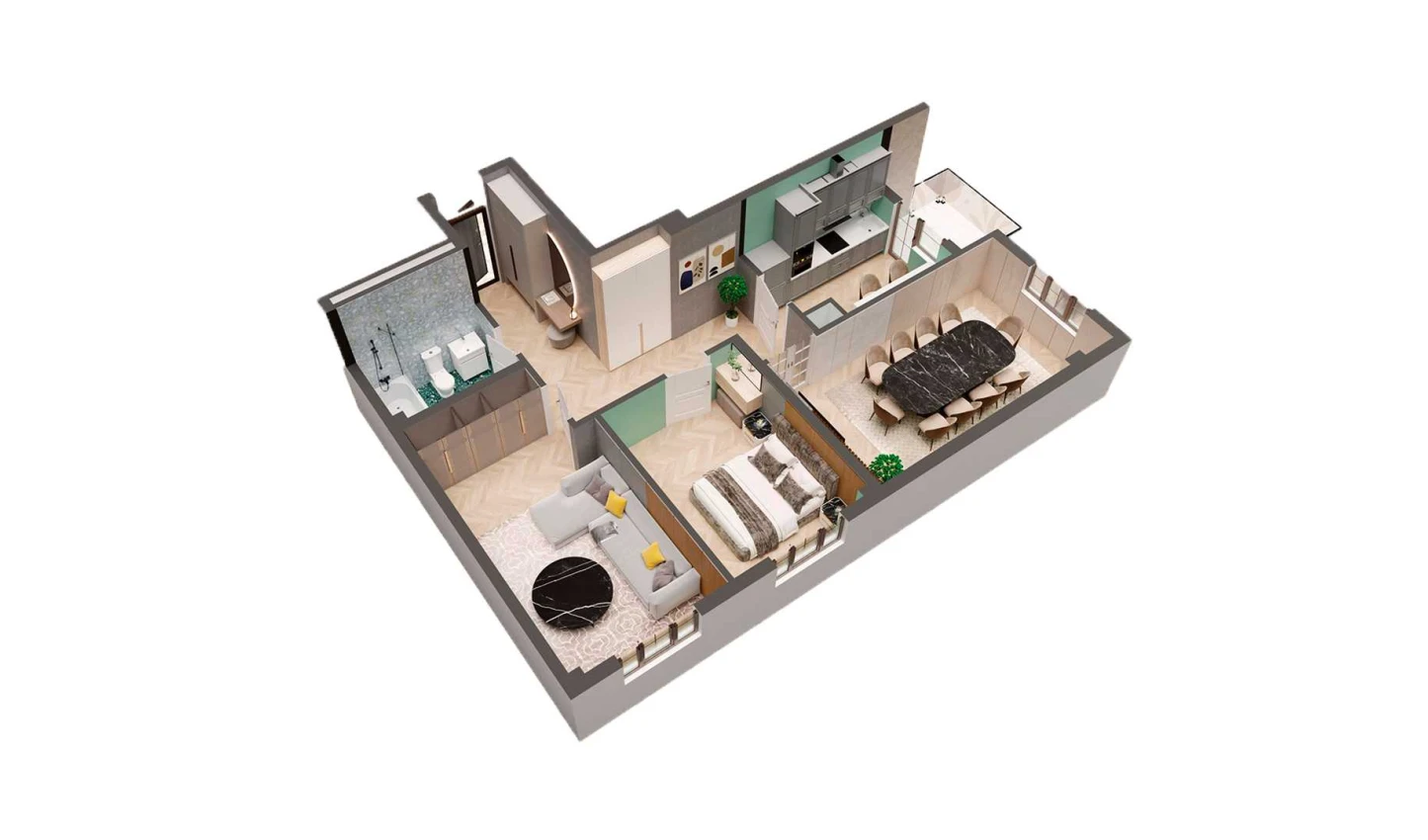 3-комнатная квартира 81 м²  6/6 этаж