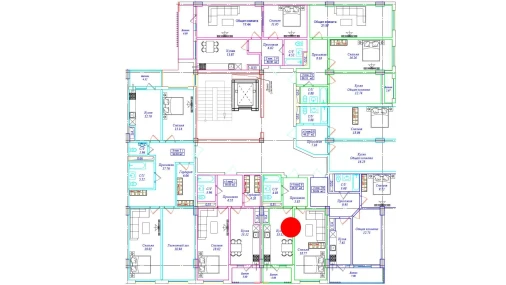 1-комнатная квартира 45.37 м²  6/8 этаж | Жилой комплекс UCHTEPA CITY