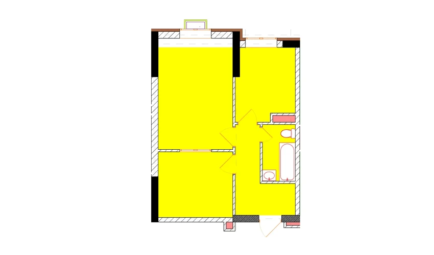 2-комнатная квартира 45.1 м²  1/9 этаж | Жилой комплекс Uchtepa Avenue