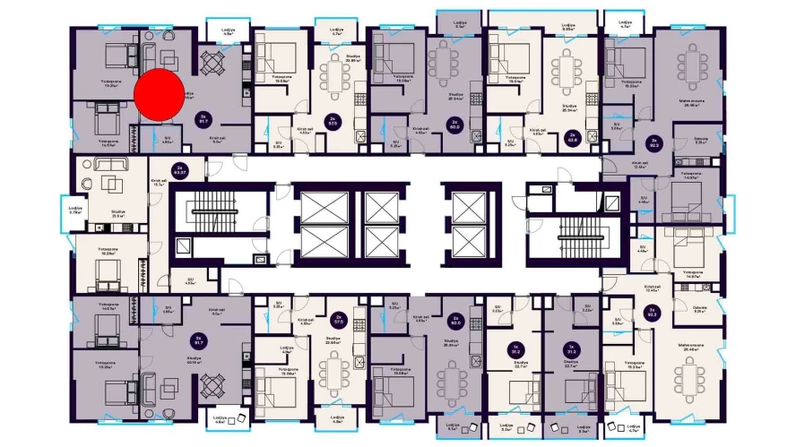 2-комнатная квартира 91.7 м²  10/10 этаж