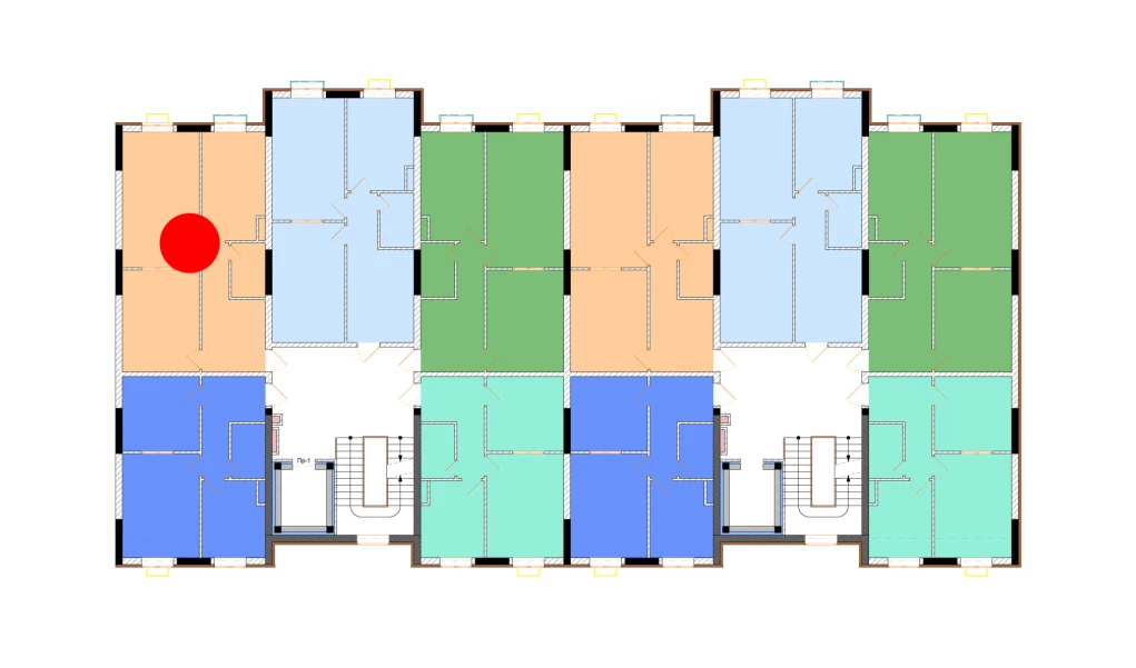 2-комнатная квартира 66.8 м²  12/12 этаж