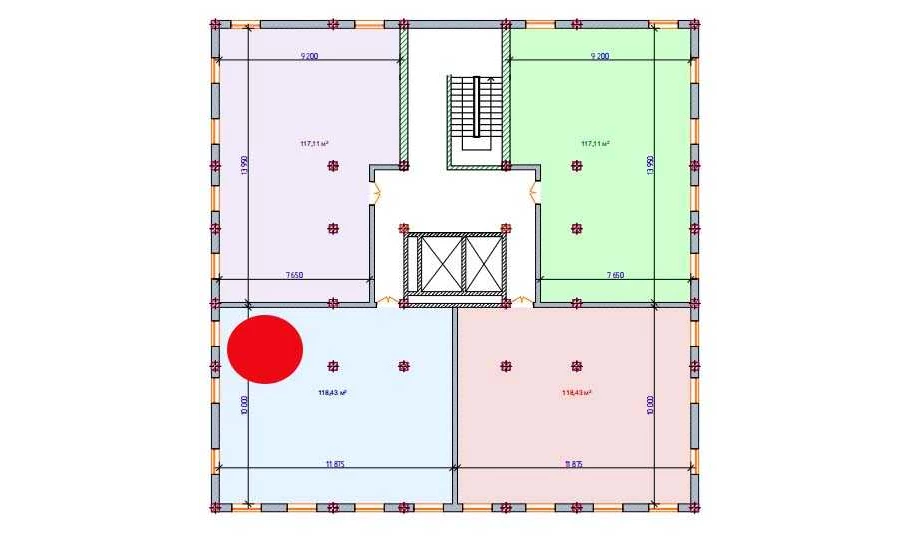 1-xonali xonadon 118.43 m²  0/0 qavat