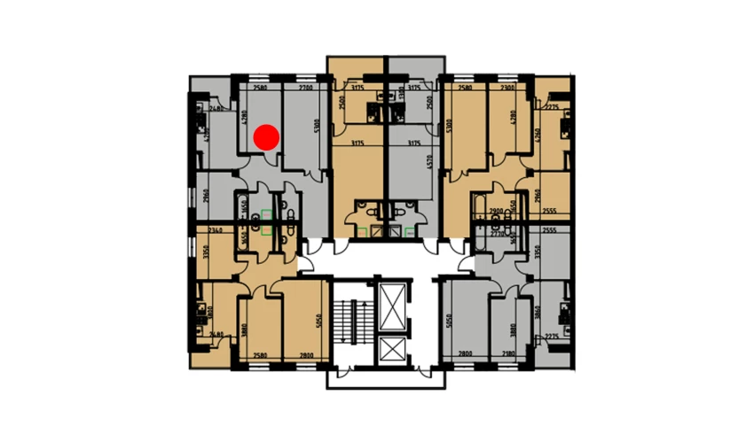 2-комнатная квартира 60.35 м²  3/3 этаж