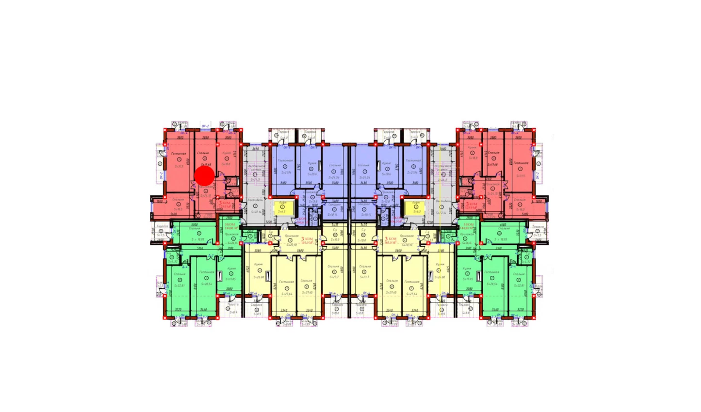 3-xonali xonadon 125.9 m²  5/5 qavat