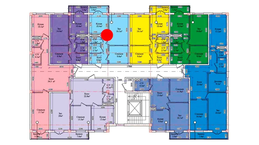 2-xonali xonadon 52.8 m²  7/7 qavat