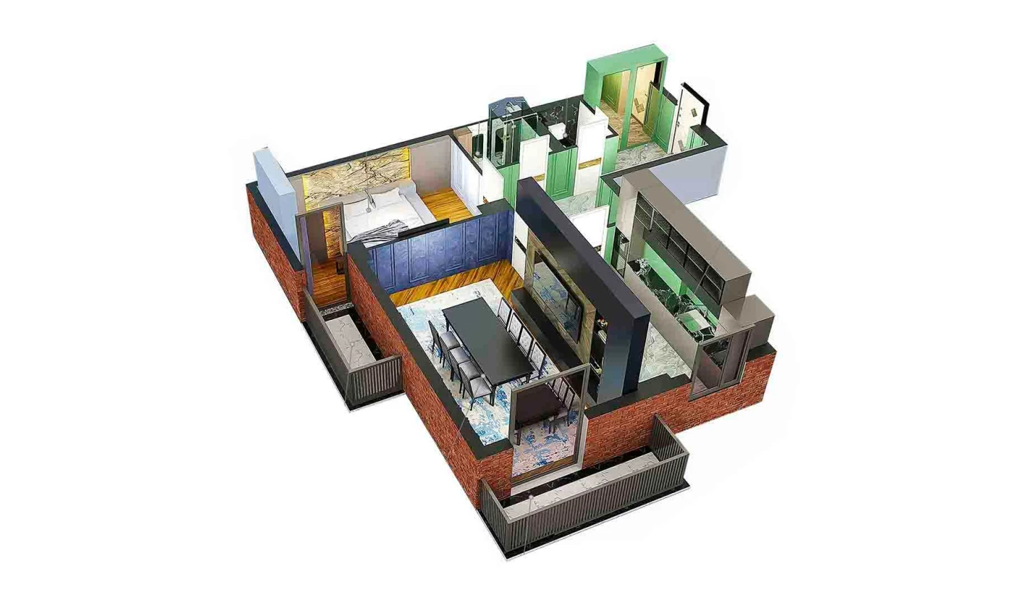 2-комнатная квартира 72.27 м²  2/2 этаж