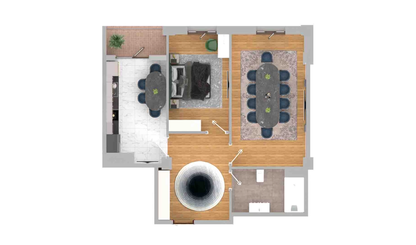 2-комнатная квартира 69.18 м²  12/12 этаж