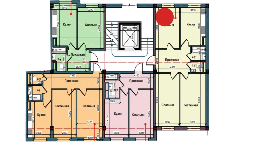 3-xonali xonadon 78.8 m²  9/9 qavat