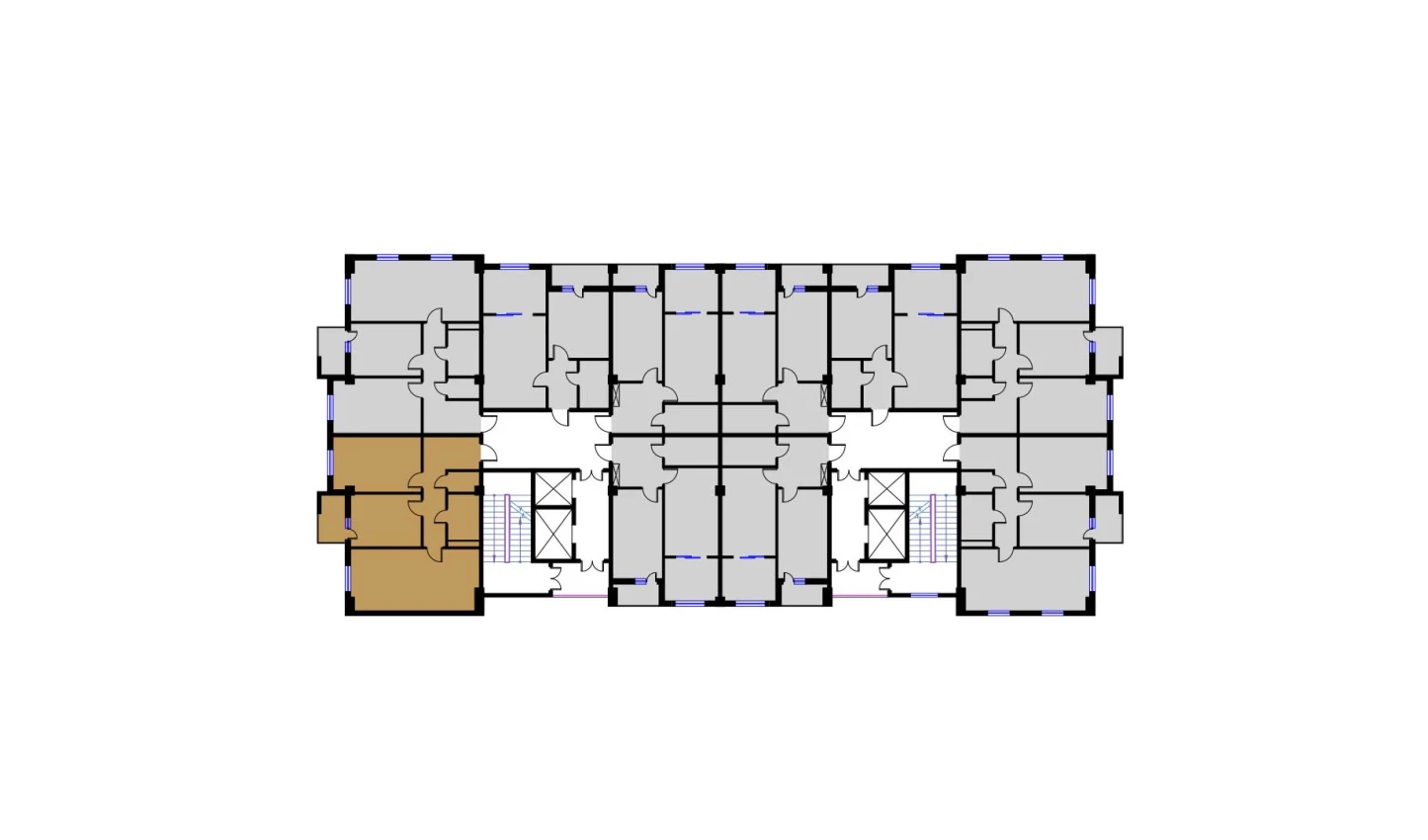 2-комнатная квартира 74.75 м²  7/7 этаж