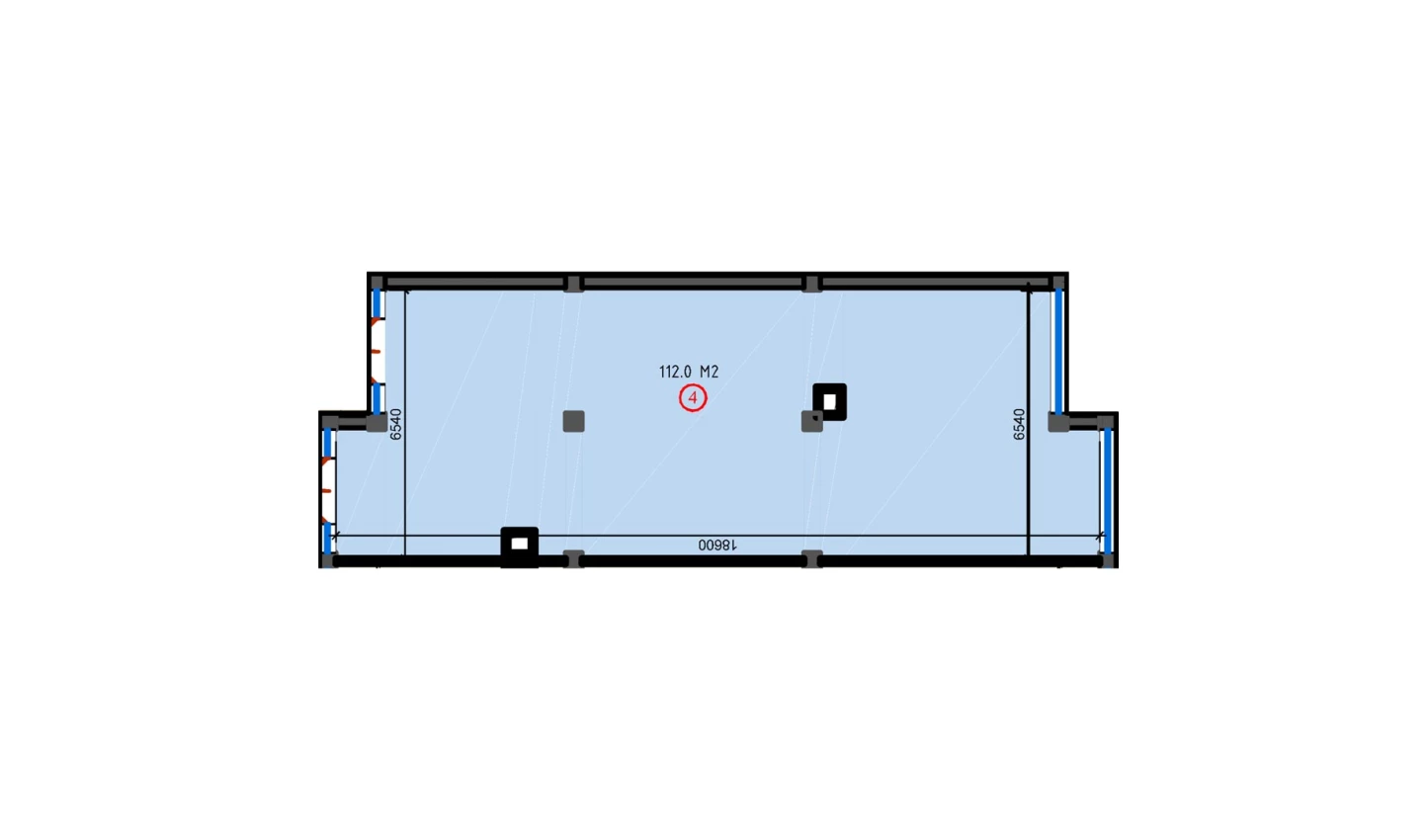 1-xonali xonadon 116.7 m²  1/1 qavat