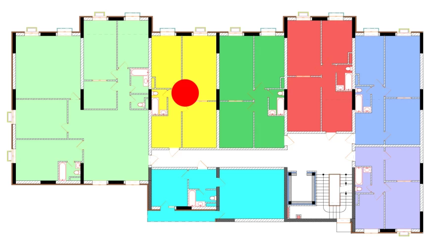 2-xonali xonadon 68.7 m²  4/4 qavat