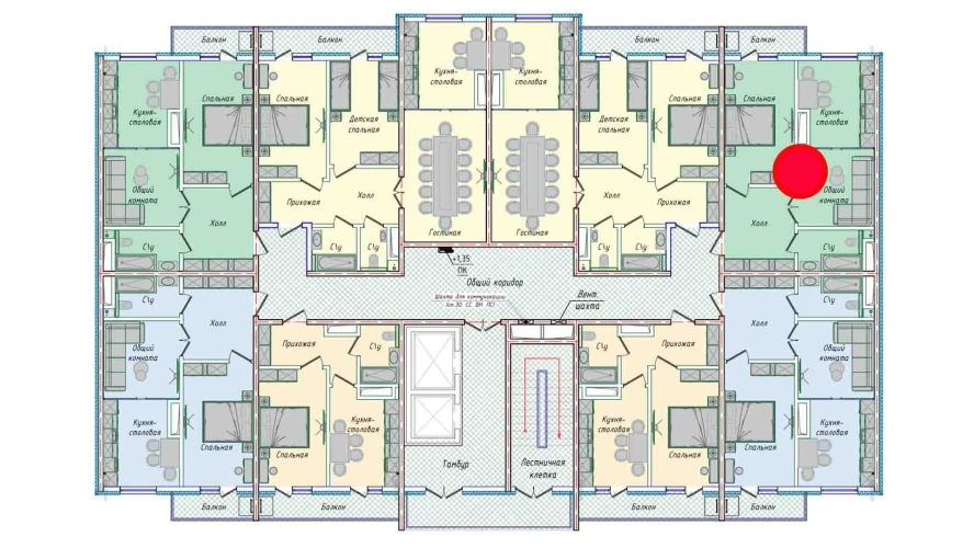 2-xonali xonadon 50.7 m²  16/16 qavat