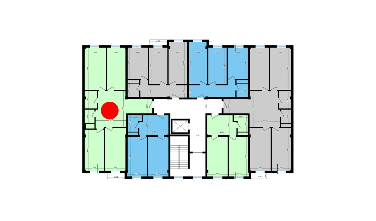 3-комнатная квартира 109.1 м²  7/7 этаж