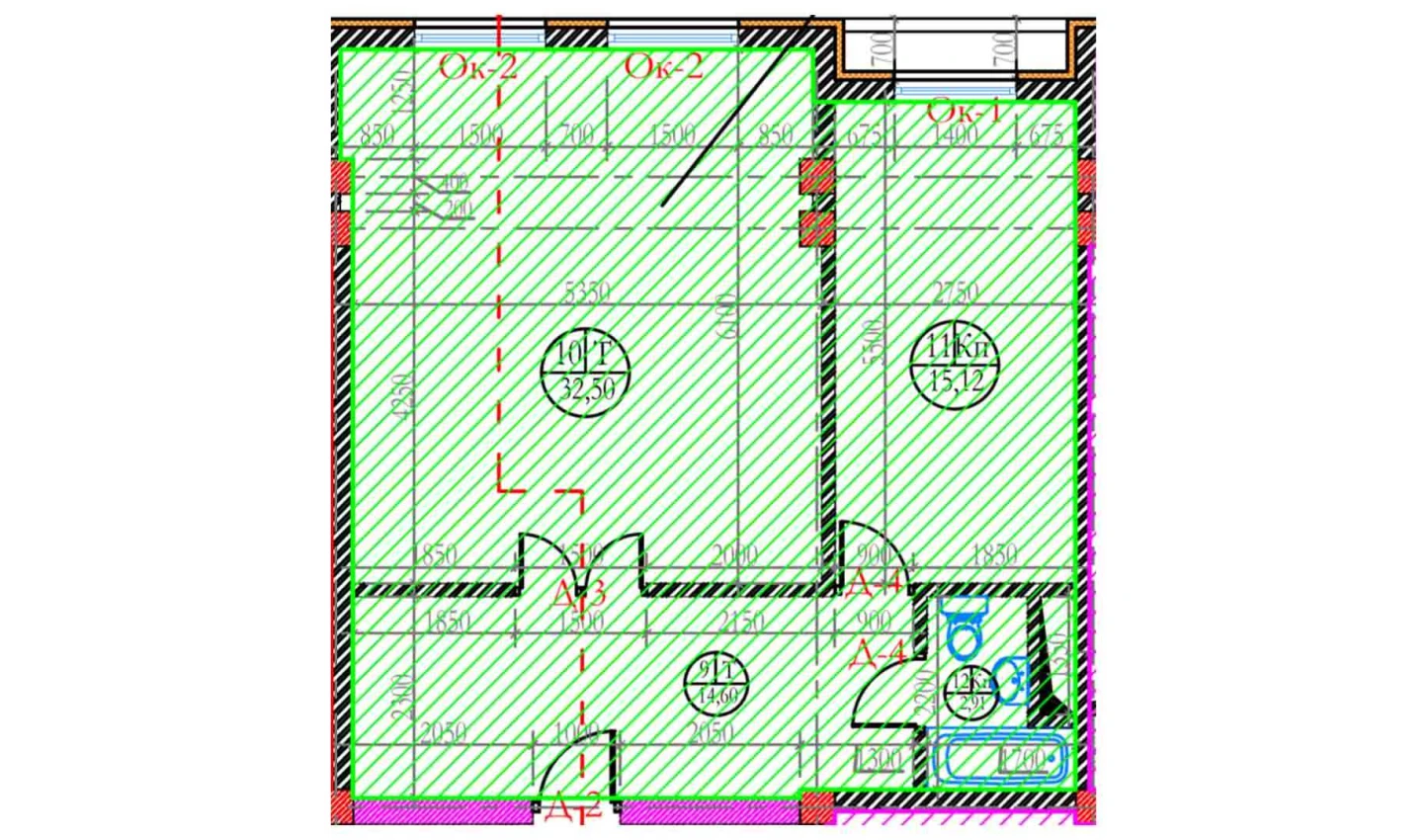 2-комнатная квартира 68.6 м²  8/8 этаж