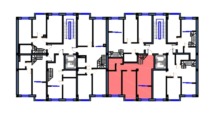 2-комнатная квартира 69.5 м²  2/2 этаж