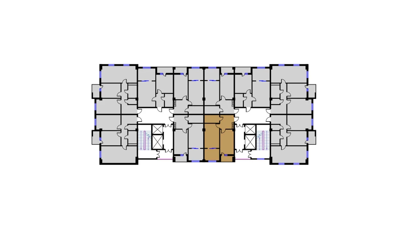 2-комнатная квартира 53.34 м²  15/15 этаж