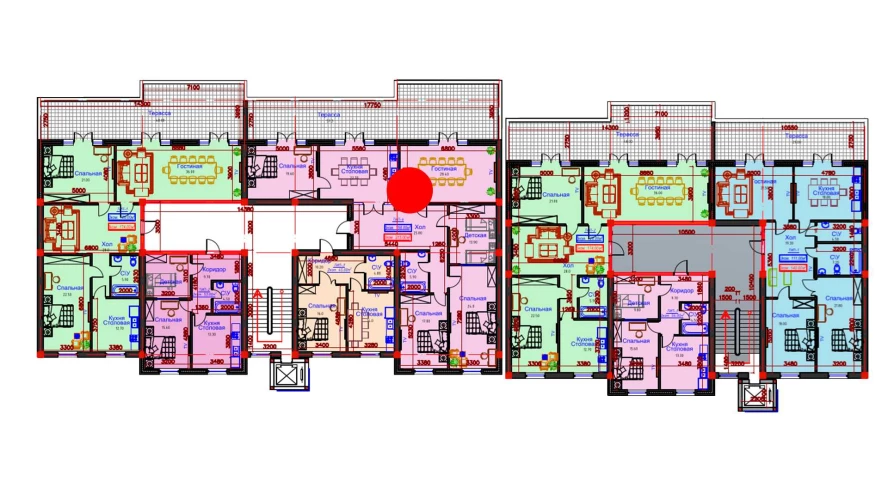 6-комнатная квартира 61.5 м²  9/9 этаж