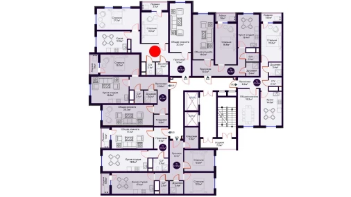 3-комнатная квартира 96.9 м²  13/16 этаж | Жилой комплекс Crystal Avenue