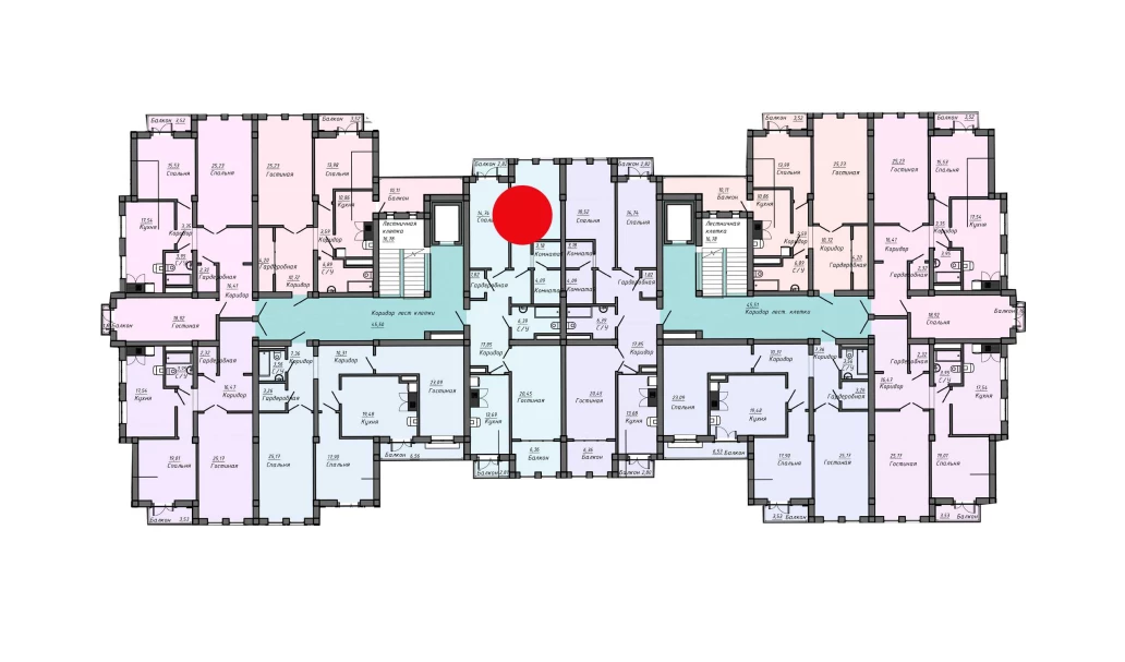 4-комнатная квартира 118 м²  8/8 этаж