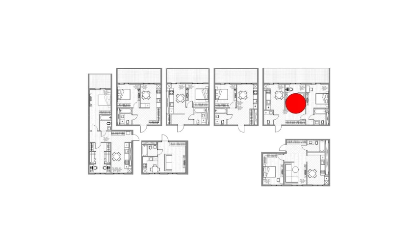 2-xonali xonadon 55.7 m²  4/14 qavat | PARVOZ Turar-joy majmuasi