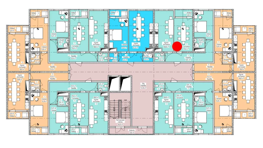 3-xonali xonadon 68.71 m²  9/9 qavat