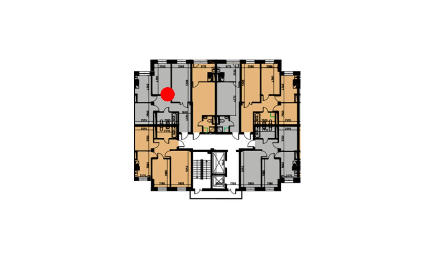 2-комнатная квартира 67.38 м²  3/3 этаж