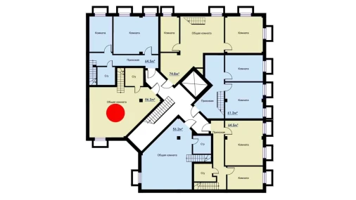 2-комнатная квартира 110.4 м²  1/6 этаж | Жилой комплекс CHOSHTEPA GARDEN