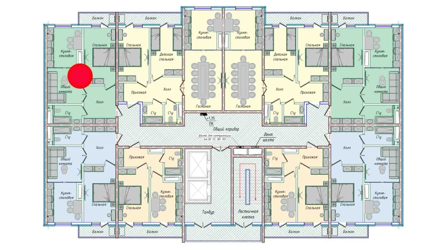 2-xonali xonadon 50.7 m²  14/14 qavat