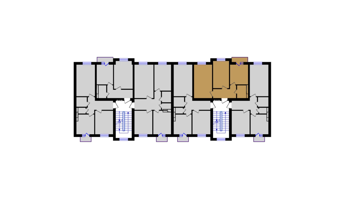 2-комнатная квартира 55.78 м²  5/5 этаж