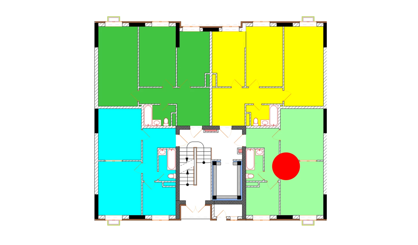 2-xonali xonadon 50.3 m²  6/6 qavat