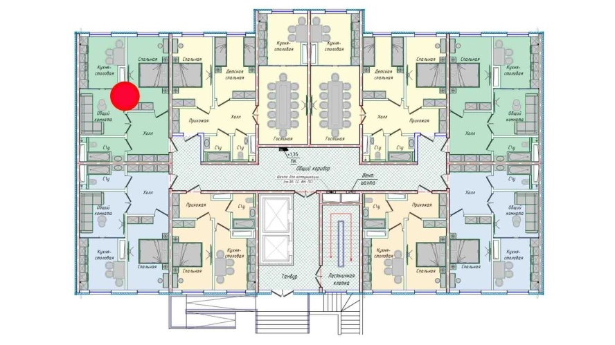 2-комнатная квартира 50.7 м²  1/1 этаж