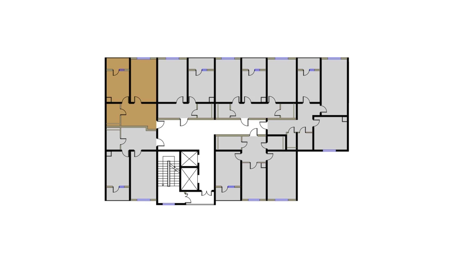 1-комнатная квартира 52.09 м²  3/3 этаж