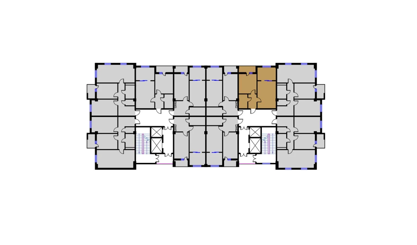 2-комнатная квартира 53.89 м²  7/7 этаж