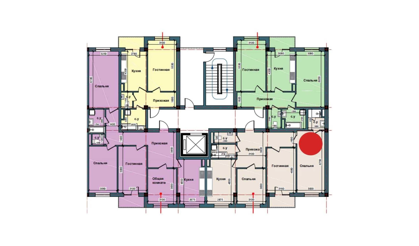 3-комнатная квартира 98.4 м²  10/10 этаж