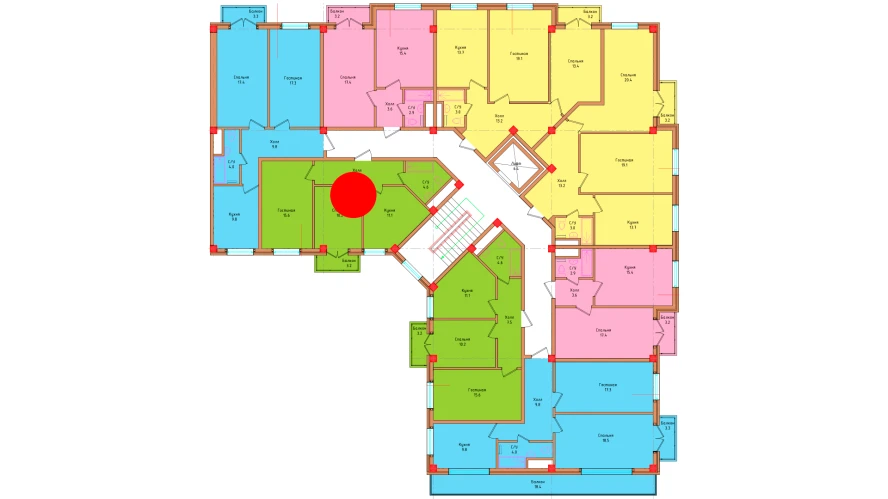 2-комнатная квартира 50.07 м²  2/2 этаж