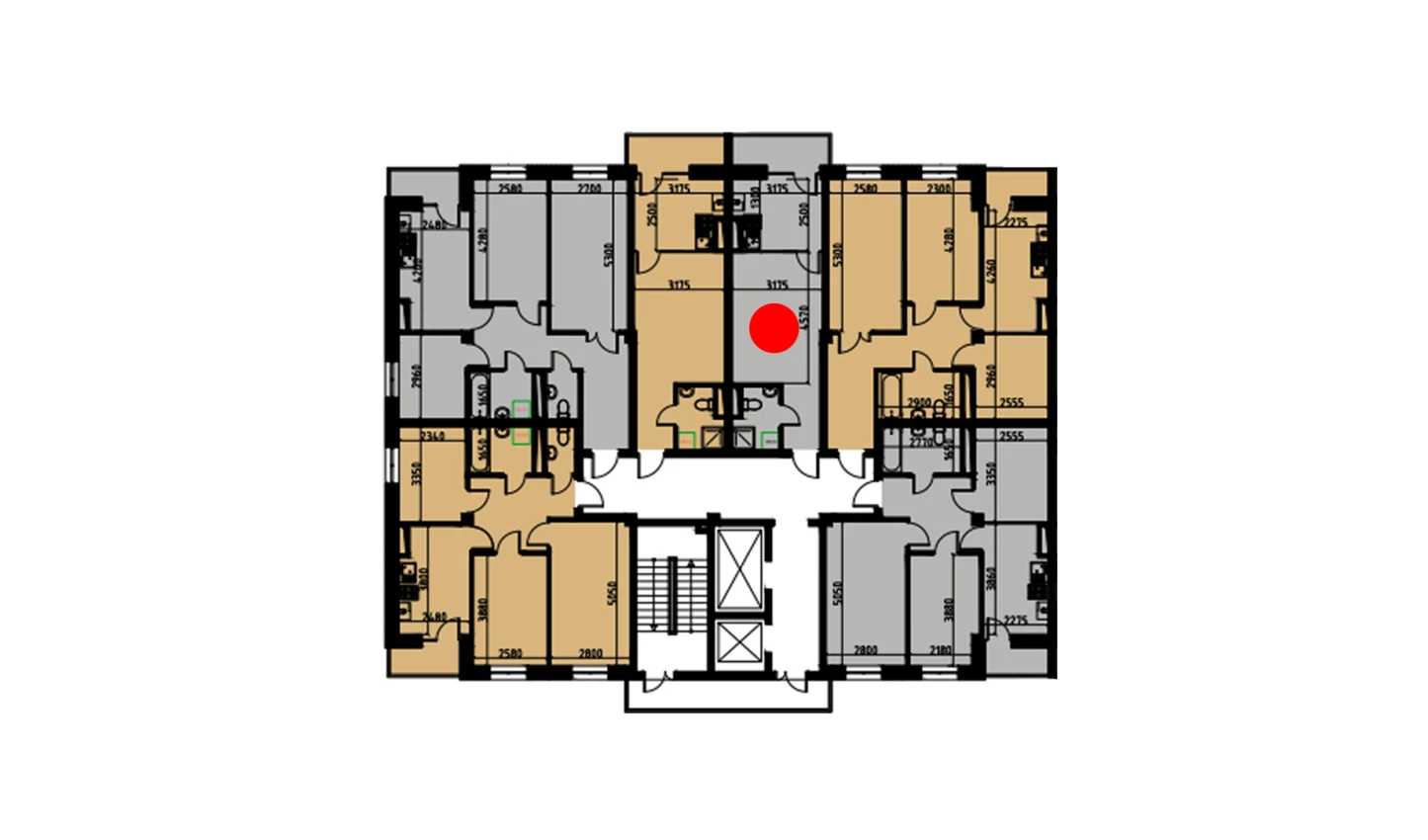 1-комнатная квартира 29.24 м²  4/4 этаж