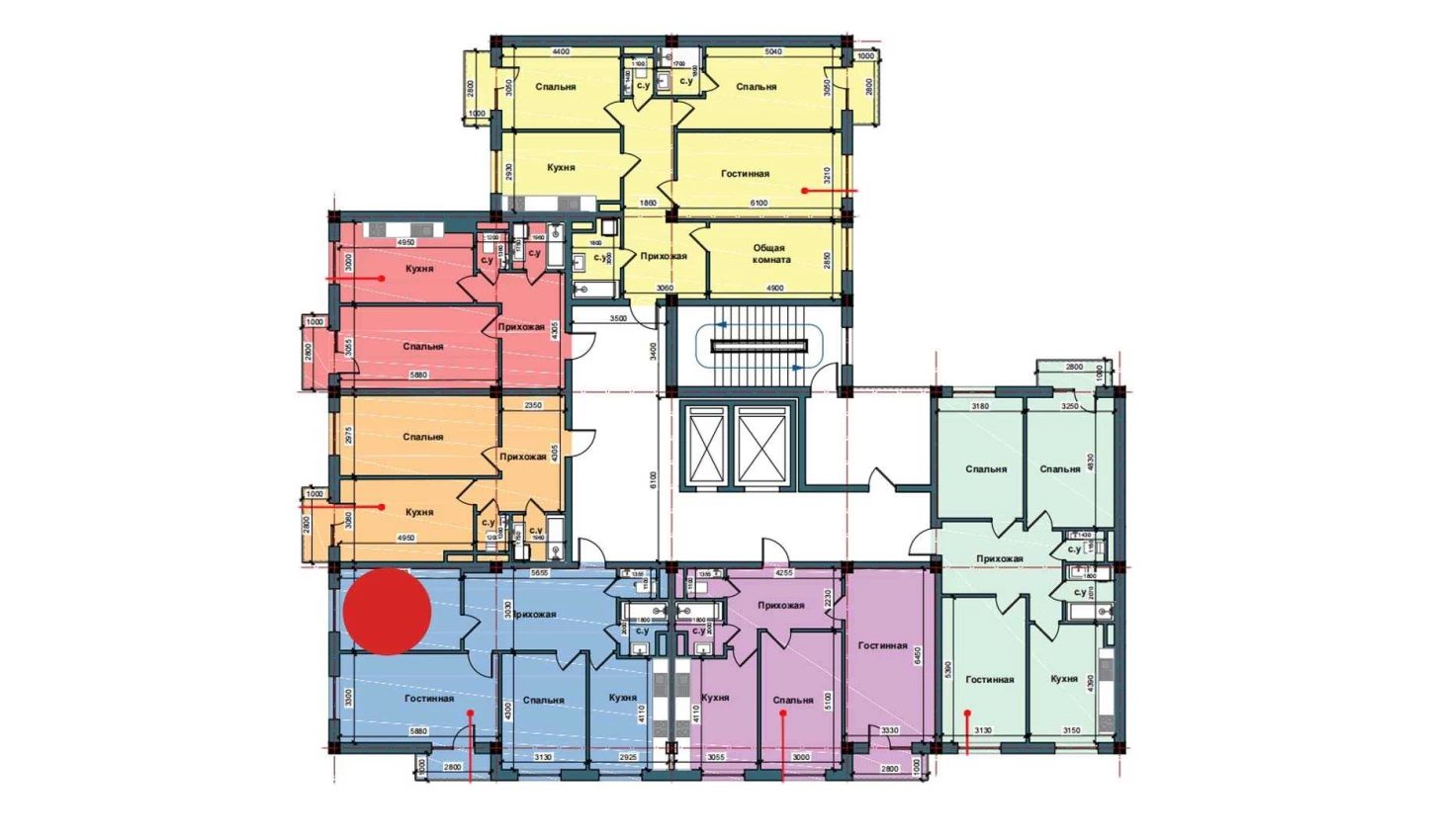 3-комнатная квартира 87.2 м²  3/3 этаж