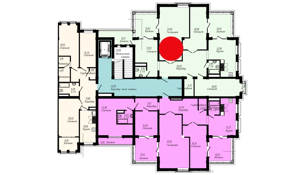 4-комнатная квартира 167.05 м²  10/10 этаж