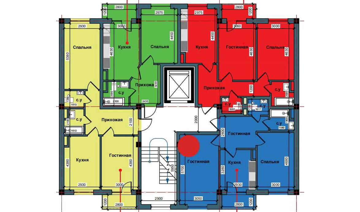 2-комнатная квартира 61.2 м²  8/8 этаж