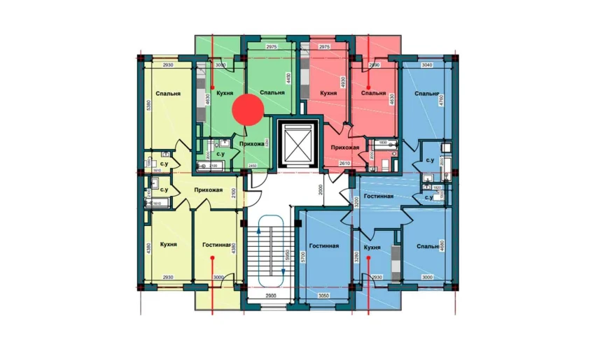 1-комнатная квартира 42.8 м²  3/3 этаж