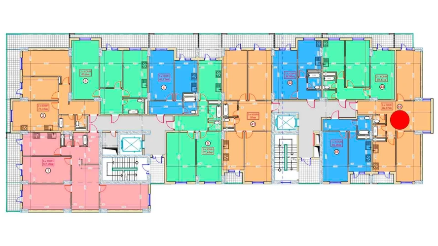 3-комнатная квартира 82.87 м²  2/2 этаж