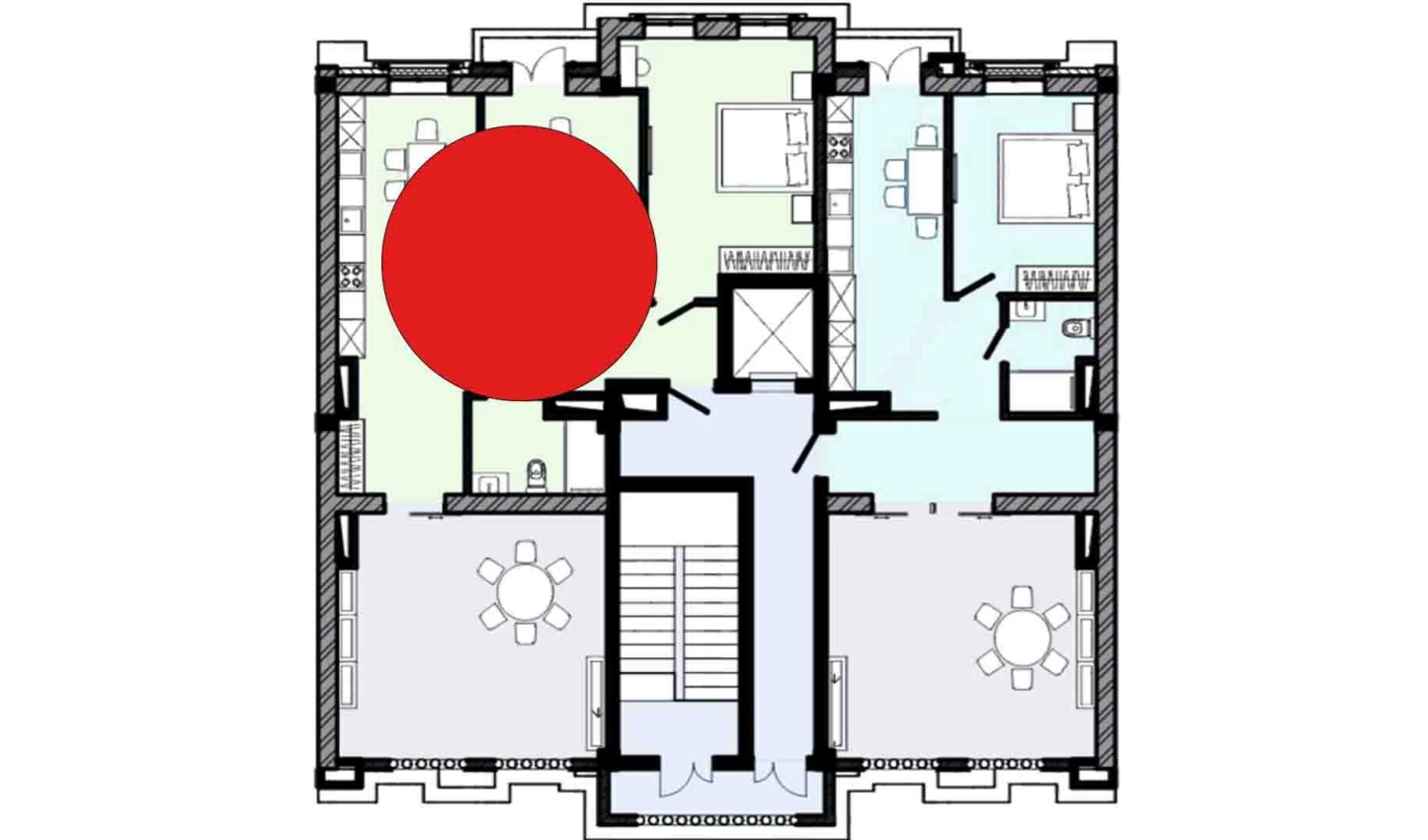 2-комнатная квартира 111.4 м²  13/13 этаж