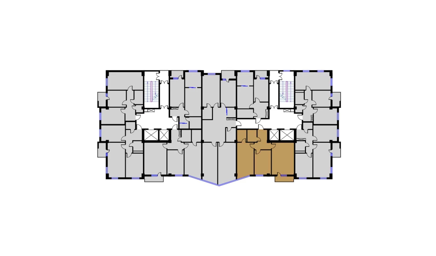 2-комнатная квартира 79.45 м²  9/9 этаж