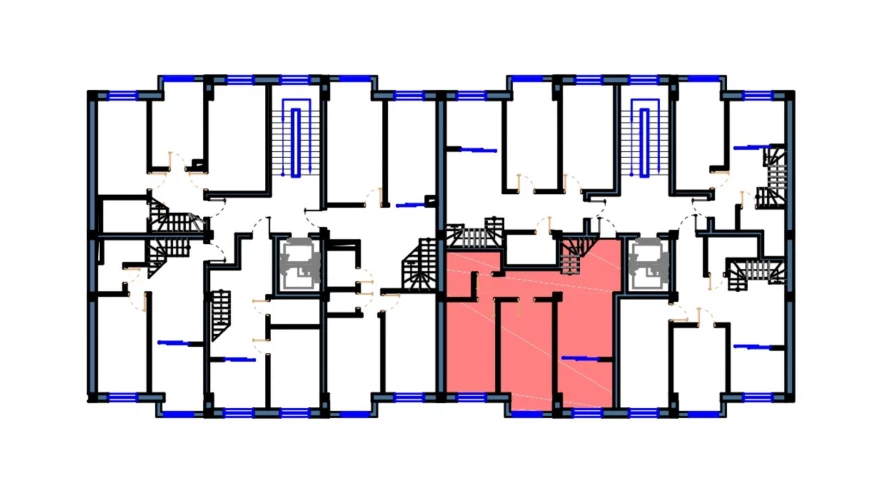 2-комнатная квартира 69.5 м²  1/1 этаж