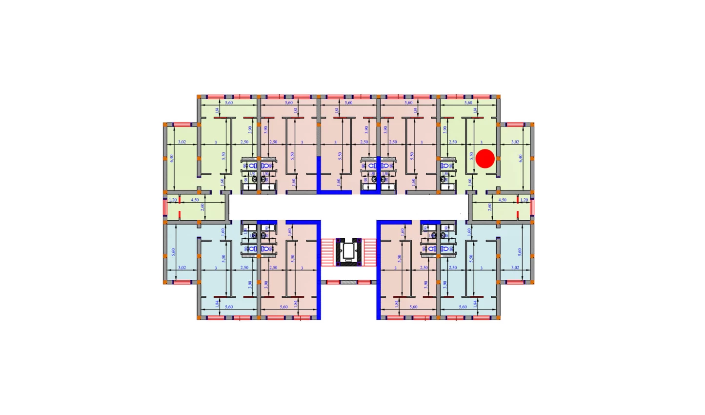 3-комнатная квартира 99 м²  8/8 этаж