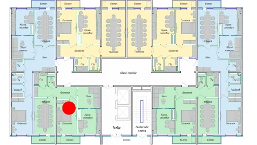 3-комнатная квартира 72.85 м²  8/12 этаж | Жилой комплекс SERGELI CITY