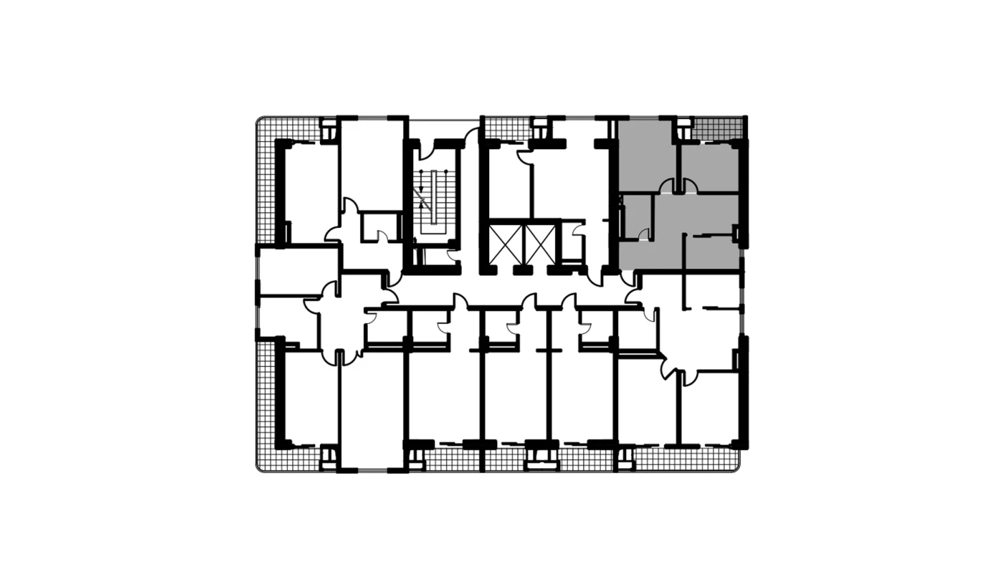 3-xonali xonadon 57.4 m²  3/3 qavat