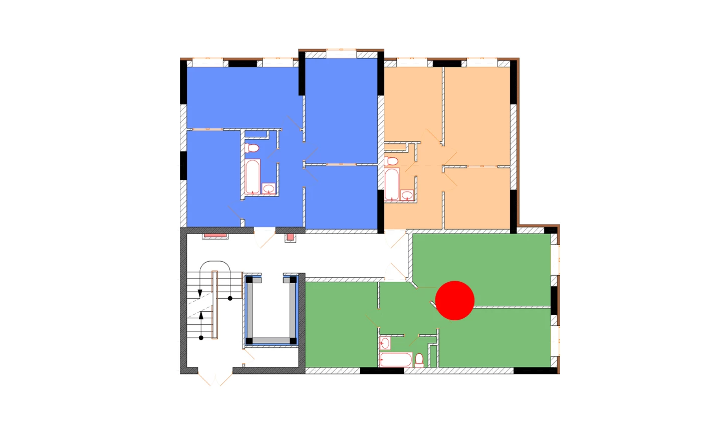 2-комнатная квартира 57.5 м²  2/2 этаж