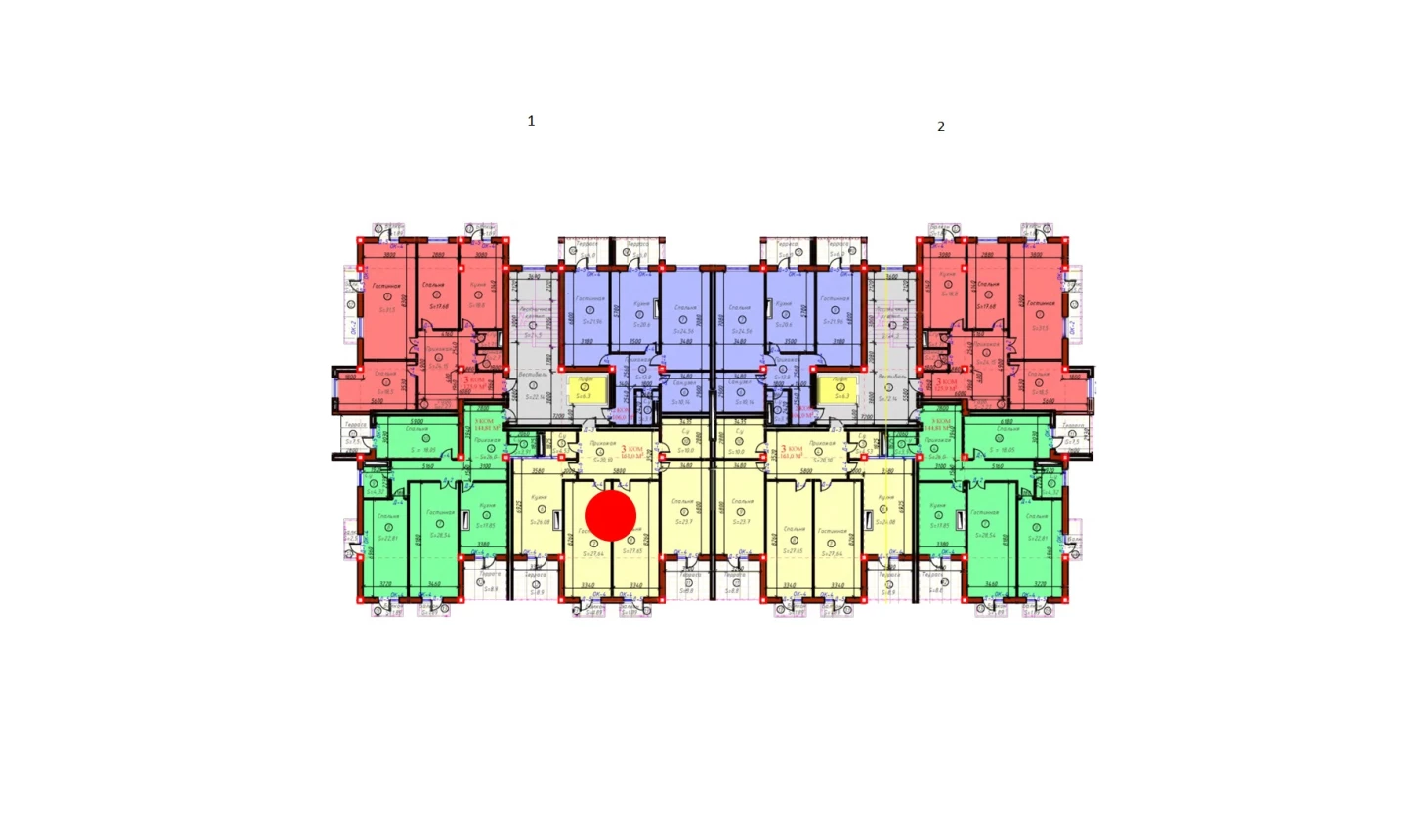 3-комнатная квартира 161 м²  5/5 этаж